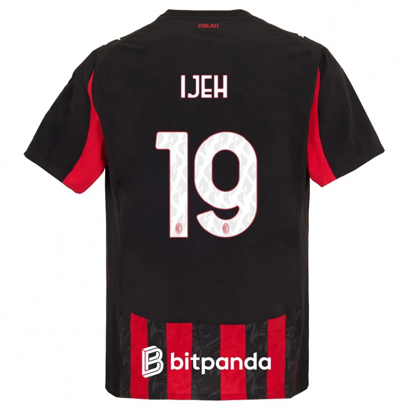 DanxenレディースEvelyn Ijeh#19レッド ブラックホームシャツ2025/26ジャージーユニフォーム