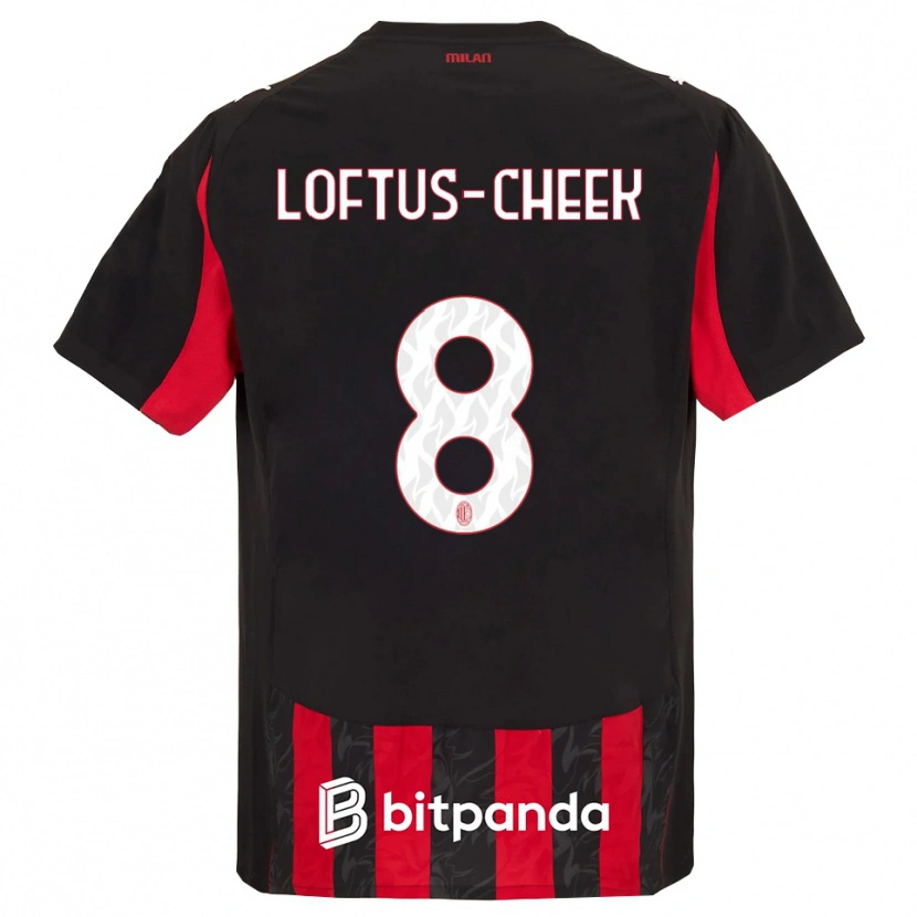 Danxenレディースルーベン・ロフタス＝チーク#8レッド ブラックホームシャツ2025/26ジャージーユニフォーム