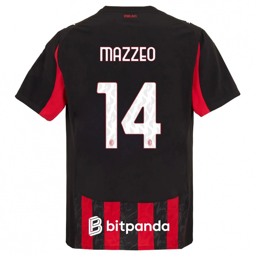 DanxenレディースKevin Mazzeo#14レッド ブラックホームシャツ2025/26ジャージーユニフォーム