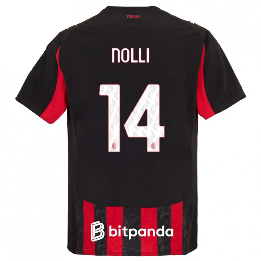 DanxenレディースLuca Nolli#14レッド ブラックホームシャツ2025/26ジャージーユニフォーム