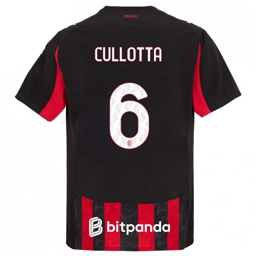 DanxenレディースAndrea Cullotta#6レッド ブラックホームシャツ2025/26ジャージーユニフォーム