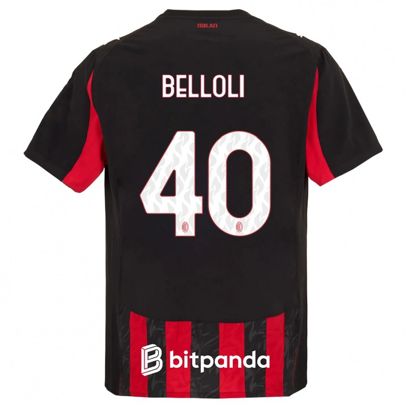 DanxenレディースSofia Belloli#40レッド ブラックホームシャツ2025/26ジャージーユニフォーム