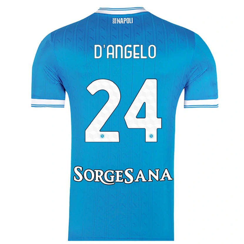 DanxenレディースAlessia D'angelo#24スカイブルー ホワイトホームシャツ2025/26ジャージーユニフォーム