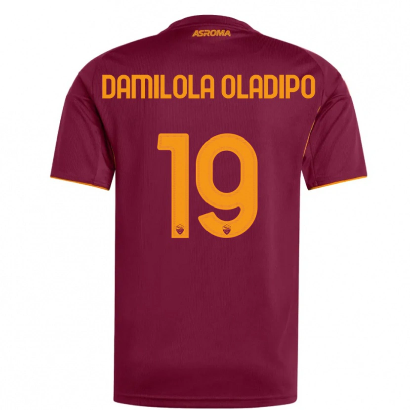 DanxenレディースShukurat Damilola Oladipo#19バーガンディ オレンジホームシャツ2025/26ジャージーユニフォーム