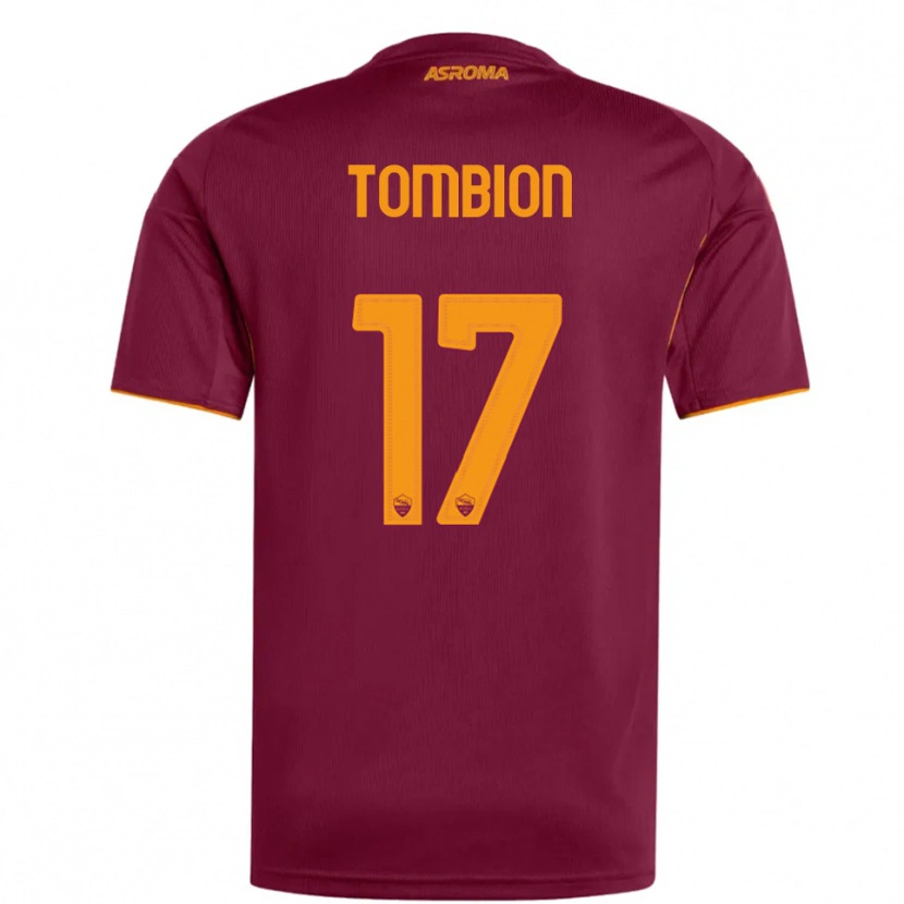 DanxenレディースGianmarco Tombion#17バーガンディ オレンジホームシャツ2025/26ジャージーユニフォーム