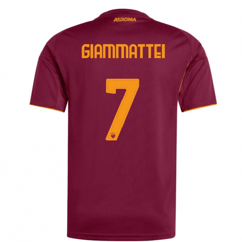 DanxenレディースGioele Giammattei#7バーガンディ オレンジホームシャツ2025/26ジャージーユニフォーム