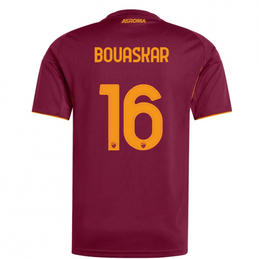 DanxenレディースSlim Bouaskar#16バーガンディ オレンジホームシャツ2025/26ジャージーユニフォーム