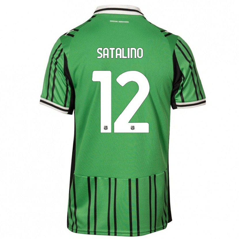DanxenレディースGiacomo Satalino#12グリーン ブラックホームシャツ2025/26ジャージーユニフォーム