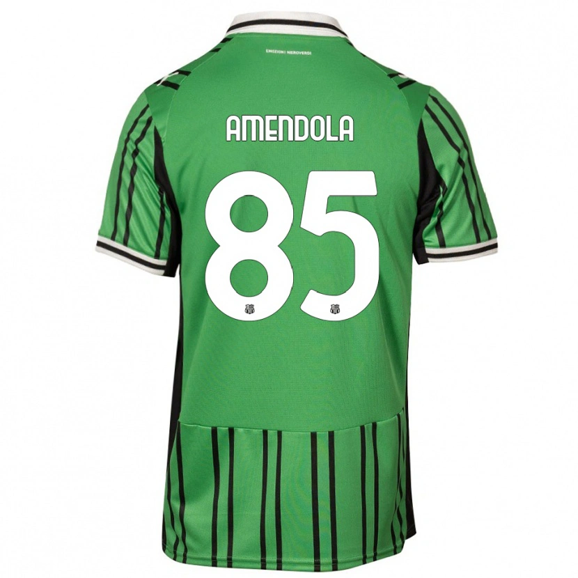 DanxenレディースCatello Amendola#85グリーン ブラックホームシャツ2025/26ジャージーユニフォーム