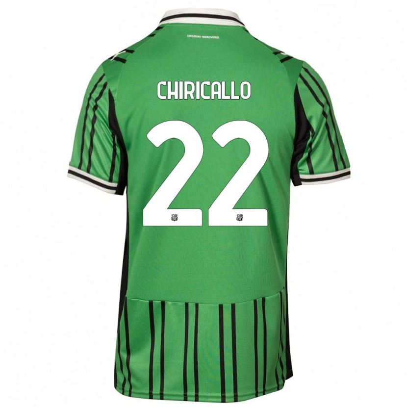 DanxenレディースGiovanni Chiricallo#22グリーン ブラックホームシャツ2025/26ジャージーユニフォーム