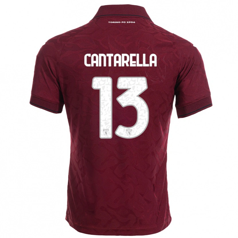 DanxenレディースLuca Cantarella#13バーガンディ ホワイトホームシャツ2025/26ジャージーユニフォーム