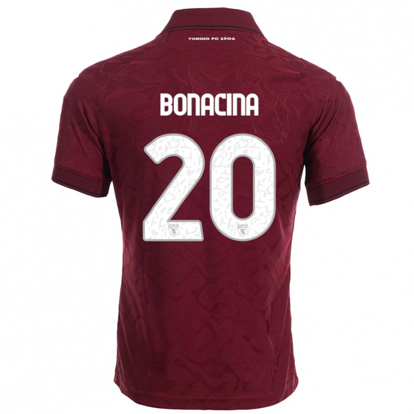DanxenレディースDavid Bonacina#20バーガンディ ホワイトホームシャツ2025/26ジャージーユニフォーム