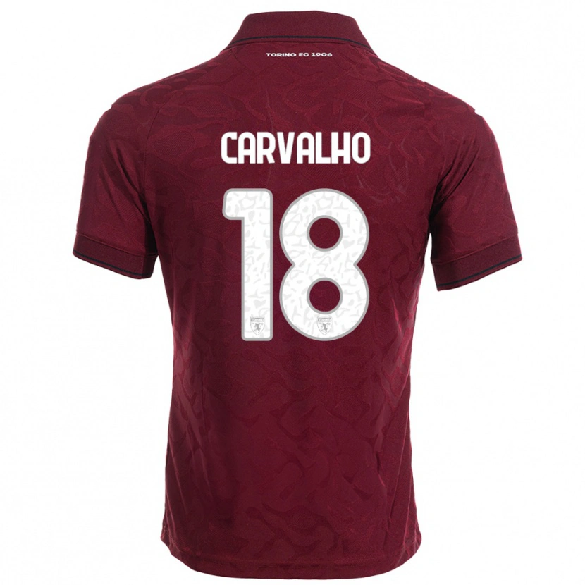 DanxenレディースLorenzo Carvalho#18バーガンディ ホワイトホームシャツ2025/26ジャージーユニフォーム