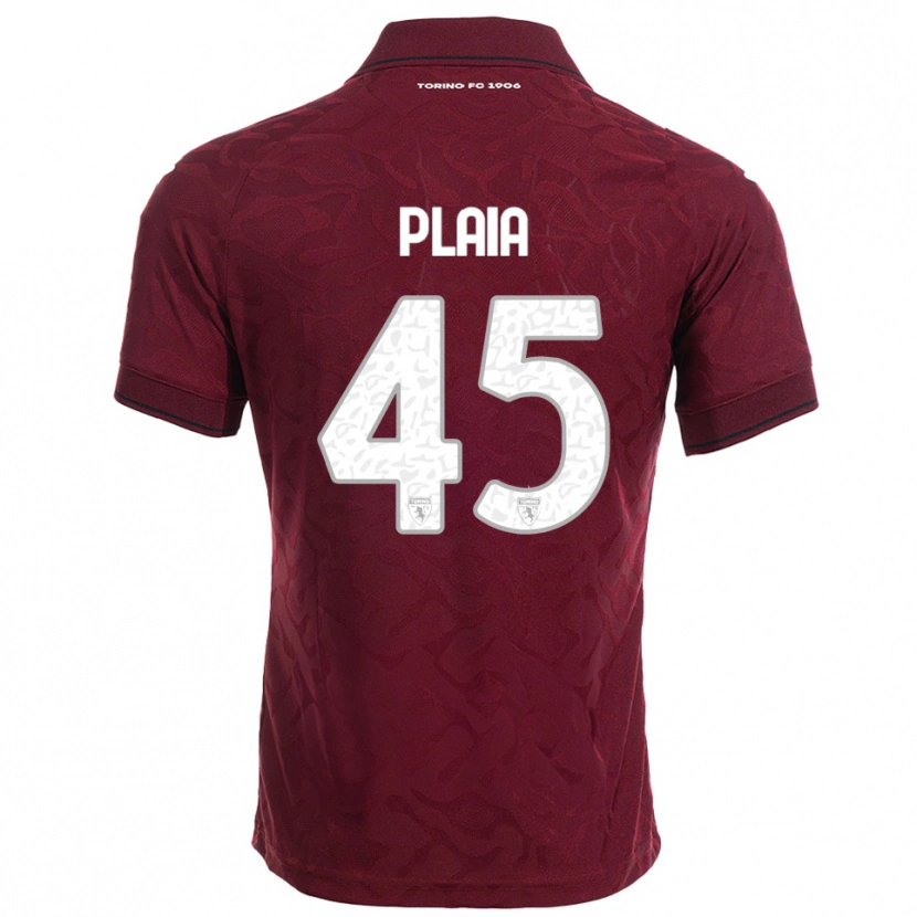 DanxenレディースFrancesco Plaia#45バーガンディ ホワイトホームシャツ2025/26ジャージーユニフォーム