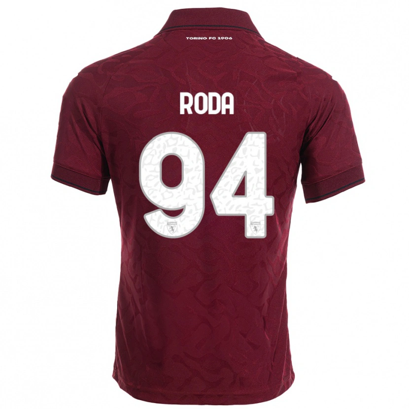 DanxenレディースAlex Roda#94バーガンディ ホワイトホームシャツ2025/26ジャージーユニフォーム