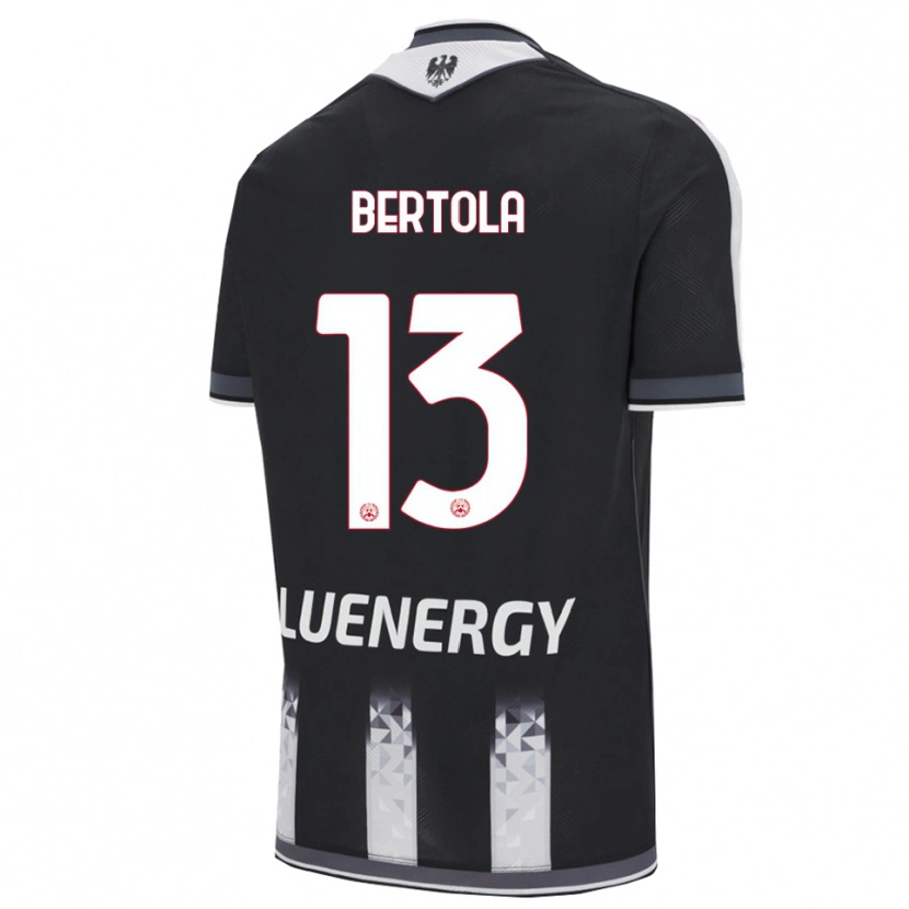 DanxenレディースNicolò Bertola#13ブラック ホワイトホームシャツ2025/26ジャージーユニフォーム