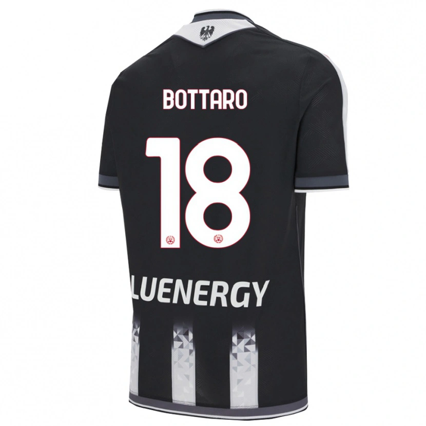 DanxenレディースLeonardo Bottaro#18ブラック ホワイトホームシャツ2025/26ジャージーユニフォーム