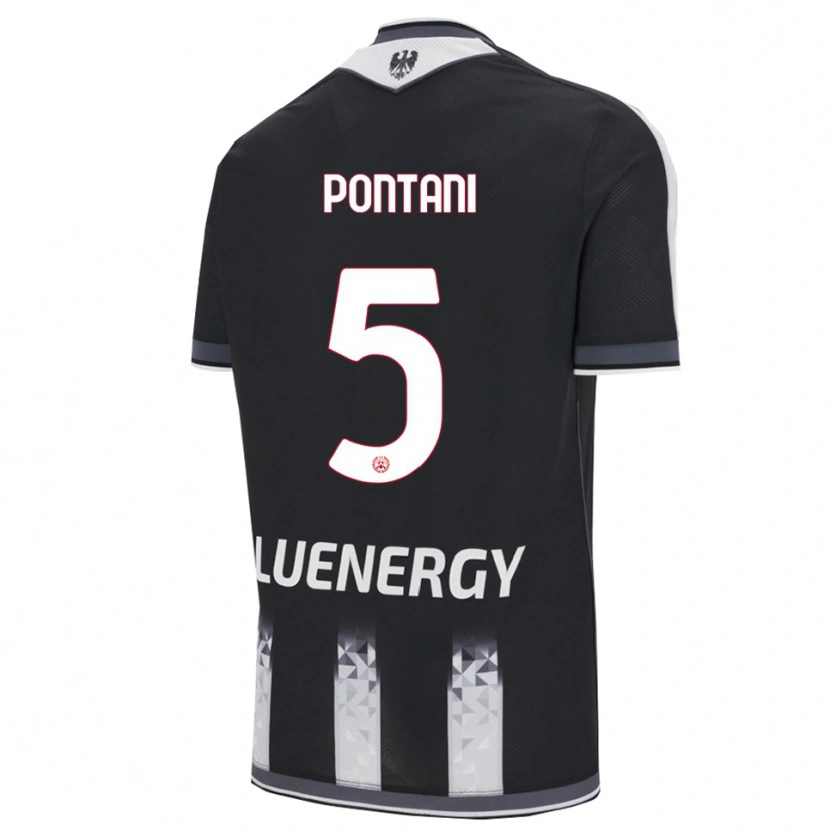 DanxenレディースLeonardo Pontani#5ブラック ホワイトホームシャツ2025/26ジャージーユニフォーム