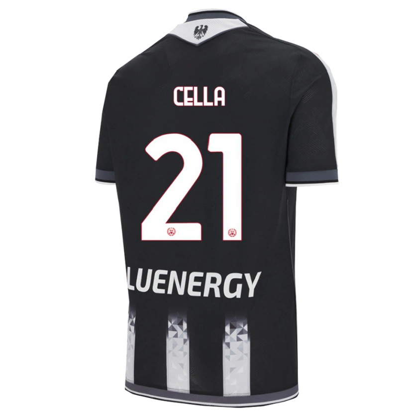 DanxenレディースLeonardo Cella#21ブラック ホワイトホームシャツ2025/26ジャージーユニフォーム