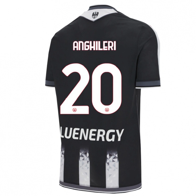 DanxenレディースGiulio Anghileri#20ブラック ホワイトホームシャツ2025/26ジャージーユニフォーム