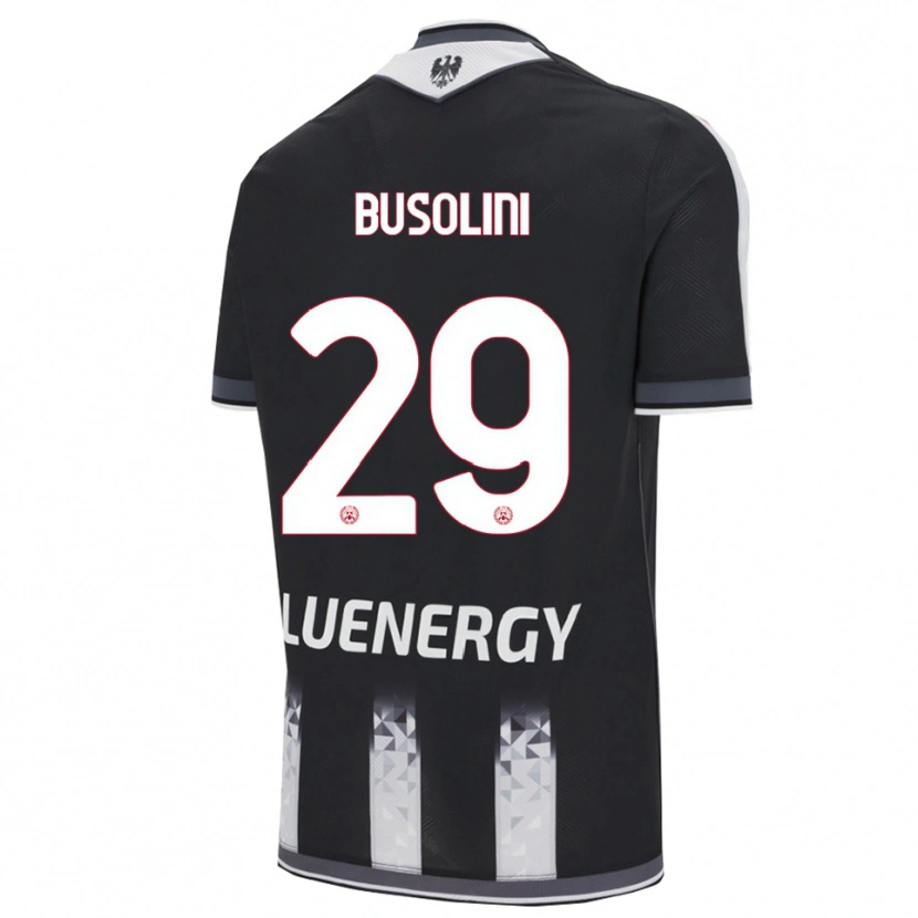DanxenレディースAlessandro Busolini#29ブラック ホワイトホームシャツ2025/26ジャージーユニフォーム
