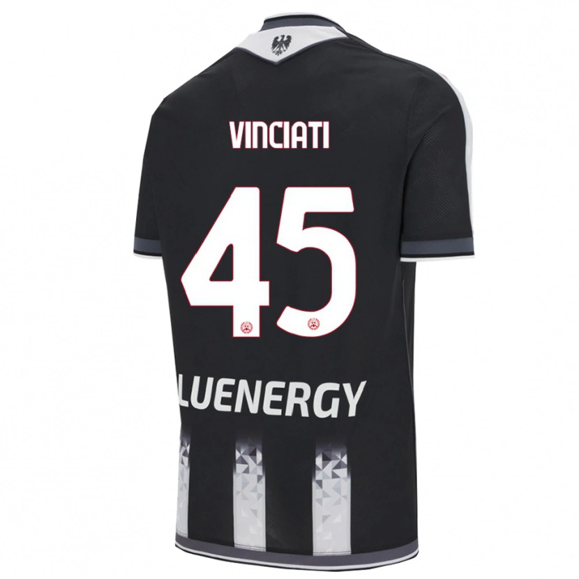 DanxenレディースGiulio Vinciati#45ブラック ホワイトホームシャツ2025/26ジャージーユニフォーム