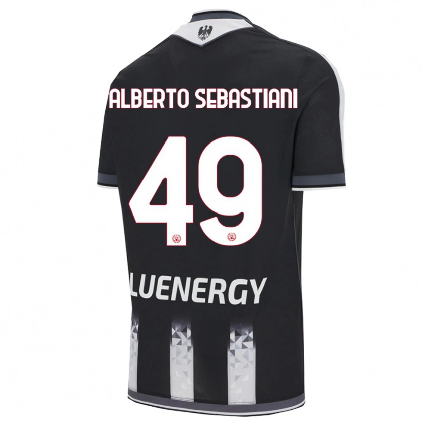 DanxenレディースJosé Alberto Sebastiani#49ブラック ホワイトホームシャツ2025/26ジャージーユニフォーム