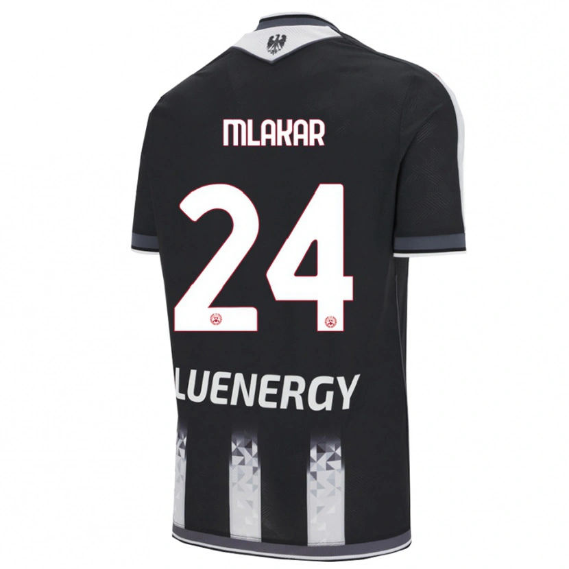 DanxenレディースLorenzo Mlakar#24ブラック ホワイトホームシャツ2025/26ジャージーユニフォーム