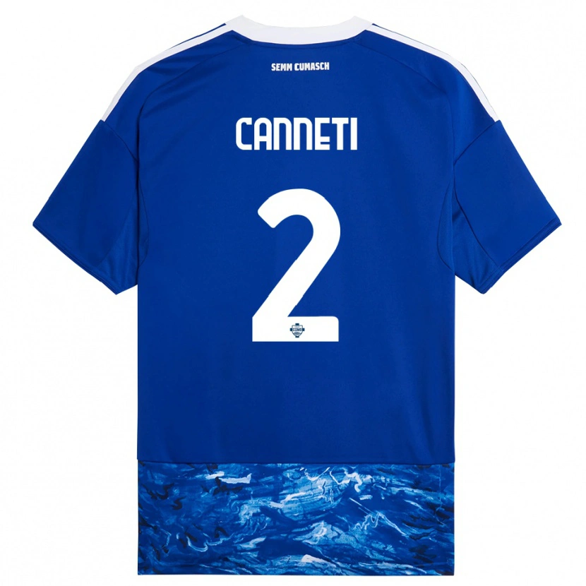 DanxenレディースJacopo Canneti#2ブルー ホワイトホームシャツ2025/26ジャージーユニフォーム
