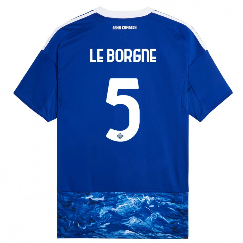 DanxenレディースAndréa Le Borgne#5ブルー ホワイトホームシャツ2025/26ジャージーユニフォーム