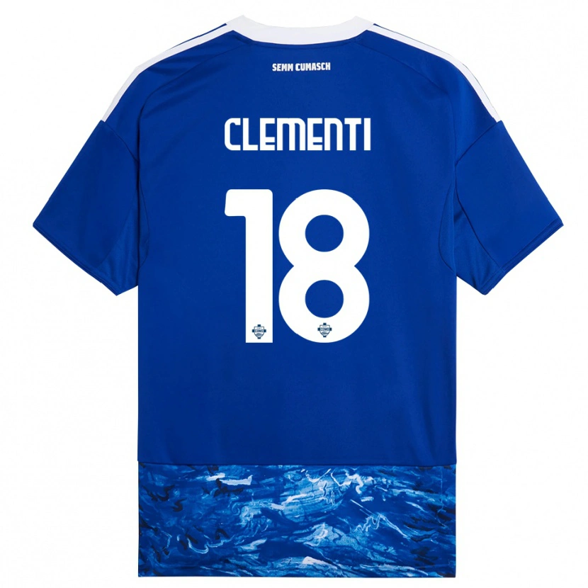 DanxenレディースThomas Clementi#18ブルー ホワイトホームシャツ2025/26ジャージーユニフォーム