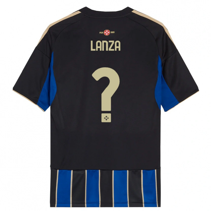 DanxenレディースManuel Lanza#0ブラック ブルーホームシャツ2025/26ジャージーユニフォーム