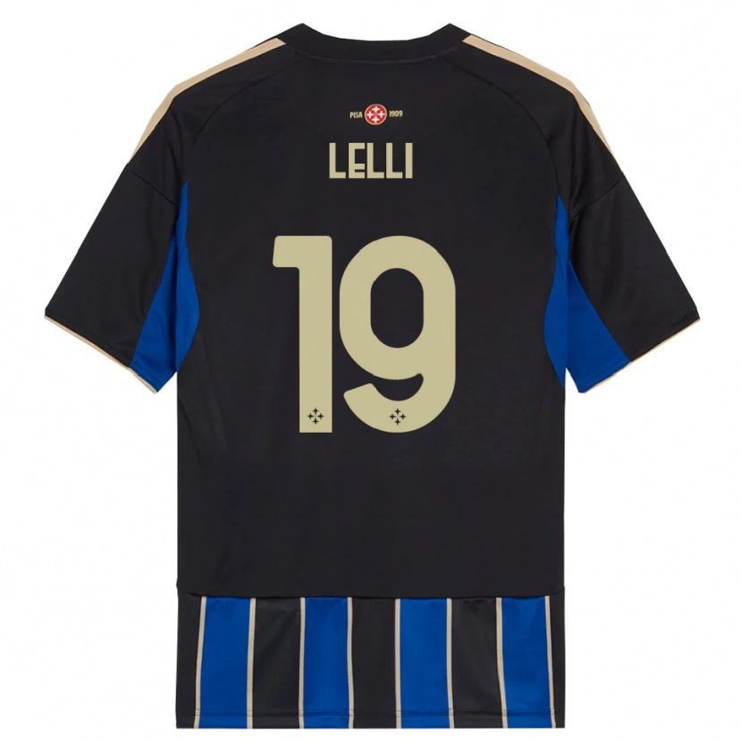DanxenレディースRoberto Lelli#19ブラック ブルーホームシャツ2025/26ジャージーユニフォーム