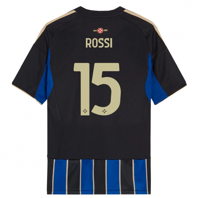 DanxenレディースJacopo Rossi#15ブラック ブルーホームシャツ2025/26ジャージーユニフォーム