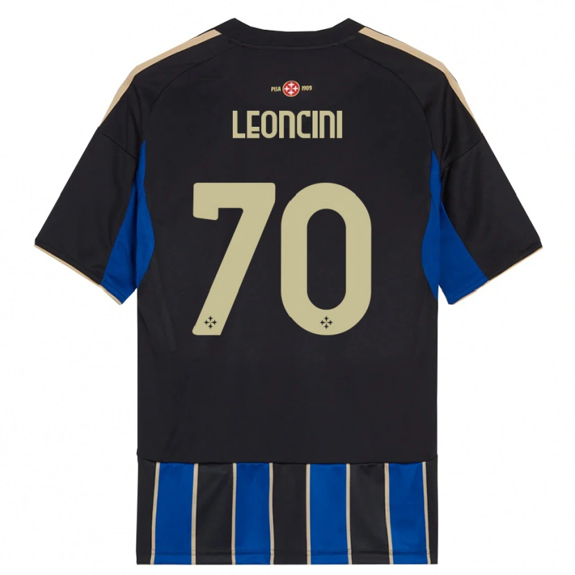DanxenレディースMattia Leoncini#70ブラック ブルーホームシャツ2025/26ジャージーユニフォーム