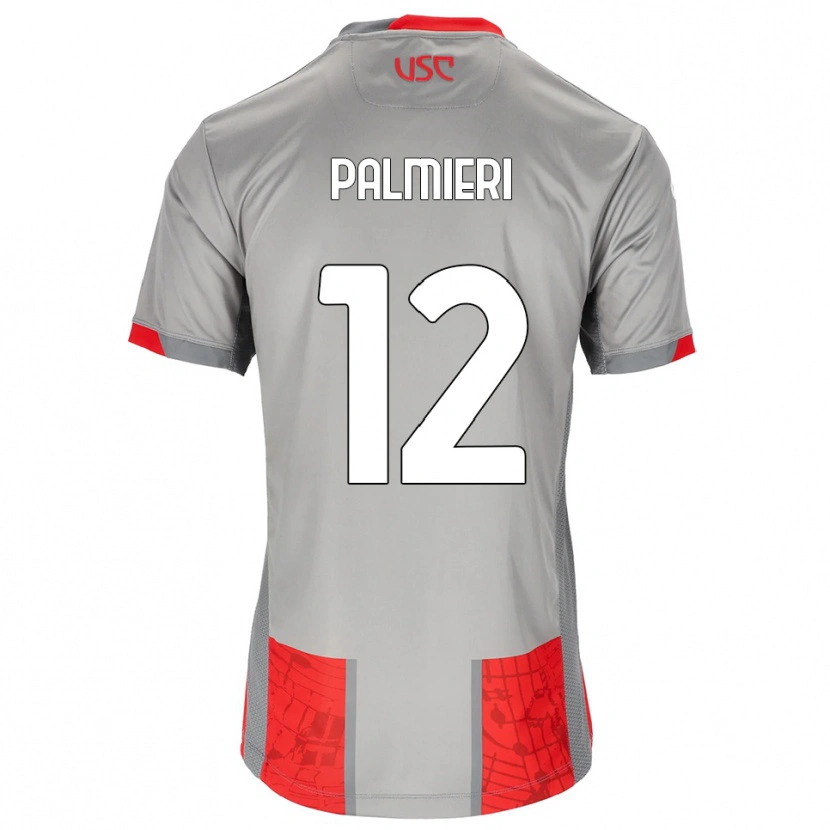 DanxenレディースCristian Palmieri#12レッド グレーホームシャツ2025/26ジャージーユニフォーム