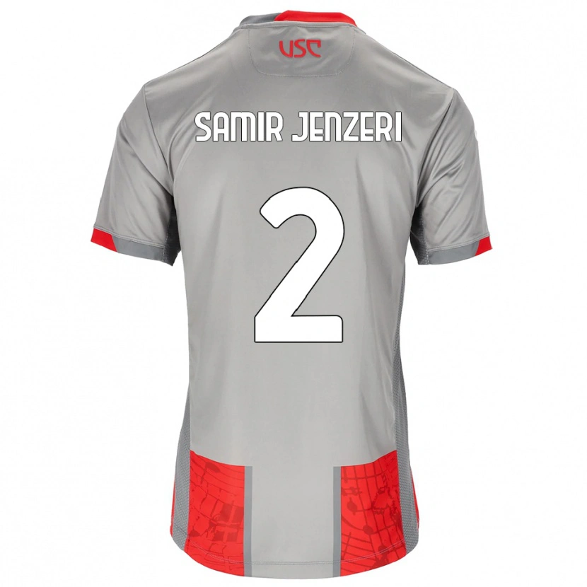 DanxenレディースGabriele Samir Jenzeri#2レッド グレーホームシャツ2025/26ジャージーユニフォーム