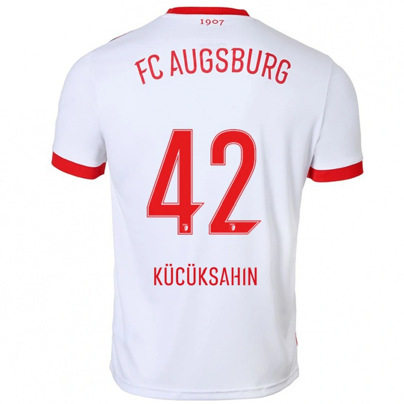 DanxenレディースMahmut Kücüksahin#42ホワイト レッドホームシャツ2025/26ジャージーユニフォーム