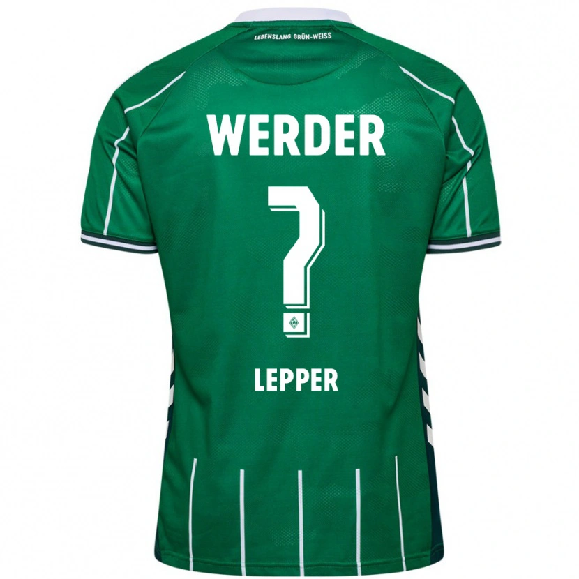 DanxenレディースDamian Lepper#0グリーン ホワイトホームシャツ2025/26ジャージーユニフォーム