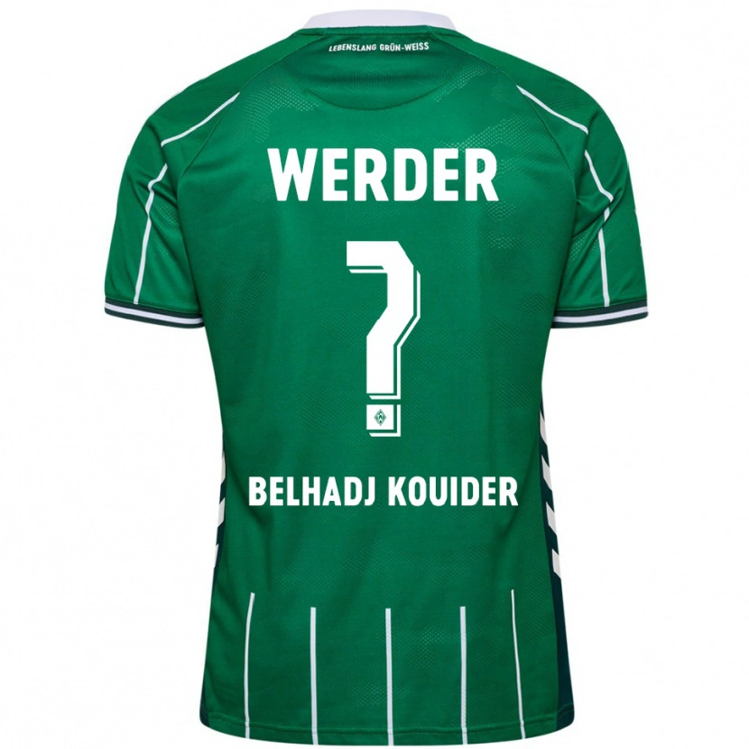 DanxenレディースMahfoud Belhadj Kouider#0グリーン ホワイトホームシャツ2025/26ジャージーユニフォーム