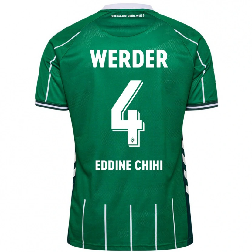 DanxenレディースDhia Eddine Chihi#4グリーン ホワイトホームシャツ2025/26ジャージーユニフォーム
