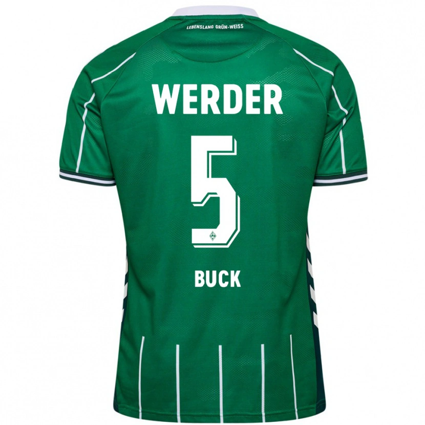 DanxenレディースMarten Buck#5グリーン ホワイトホームシャツ2025/26ジャージーユニフォーム