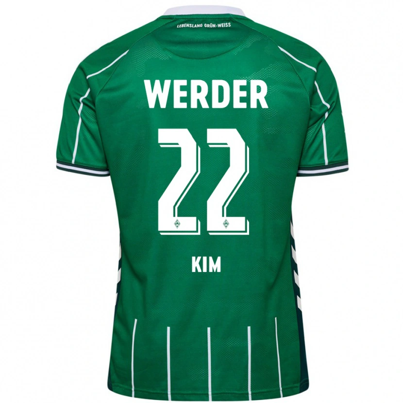 DanxenレディースMin-Je Kim#22グリーン ホワイトホームシャツ2025/26ジャージーユニフォーム