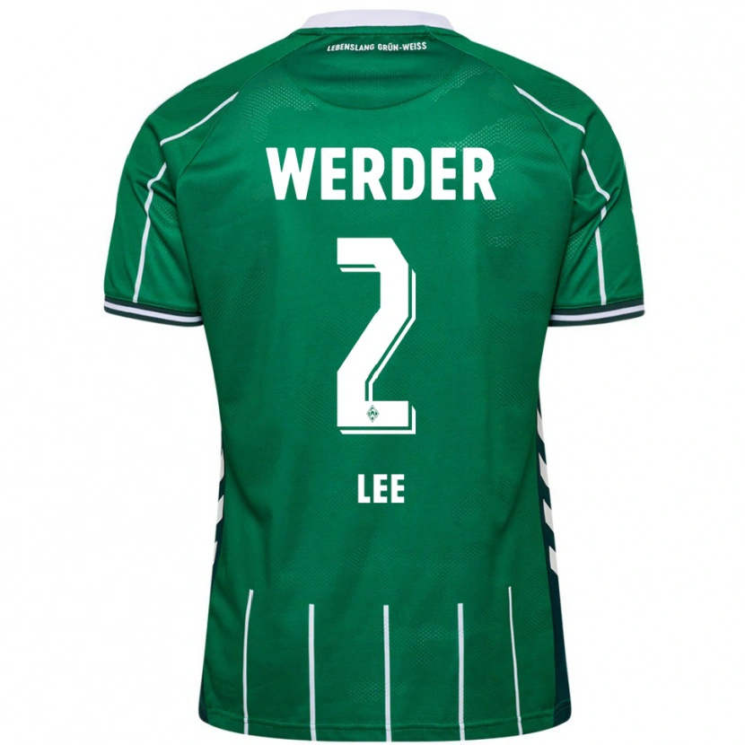 DanxenレディースGun-Woo Lee#2グリーン ホワイトホームシャツ2025/26ジャージーユニフォーム