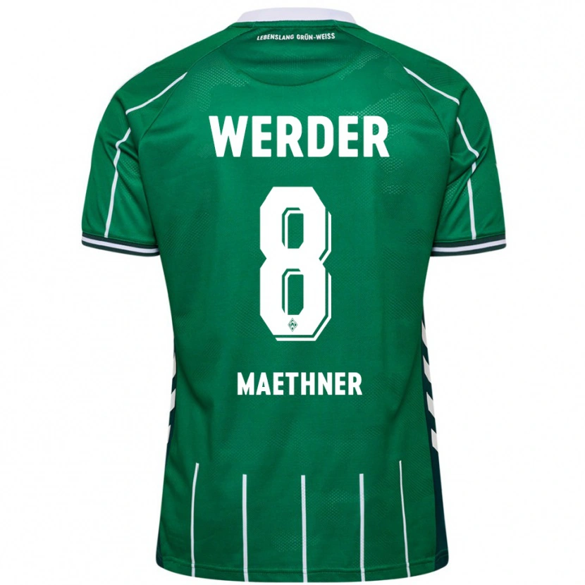 DanxenレディースFinn Maethner#8グリーン ホワイトホームシャツ2025/26ジャージーユニフォーム