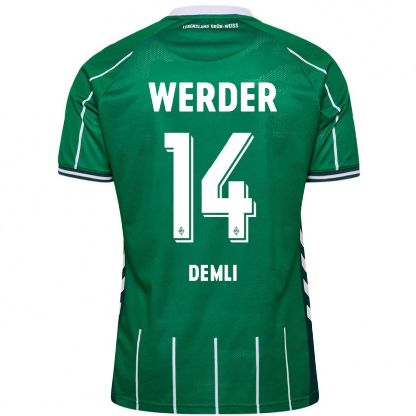 DanxenレディースRezan Demli#14グリーン ホワイトホームシャツ2025/26ジャージーユニフォーム