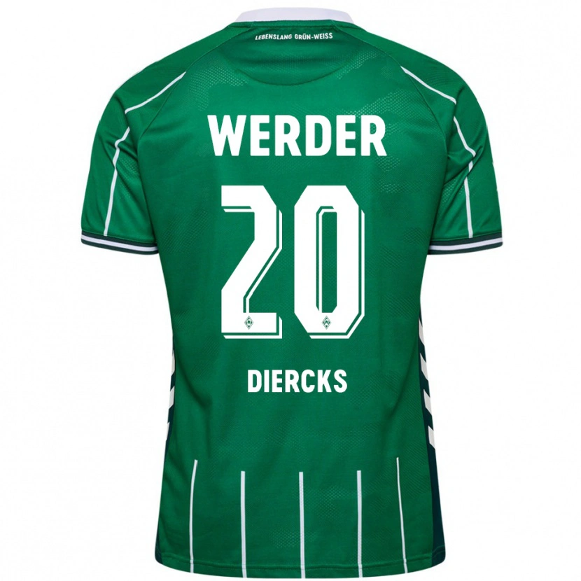 Danxenレディースルイス・ディールクス#20グリーン ホワイトホームシャツ2025/26ジャージーユニフォーム