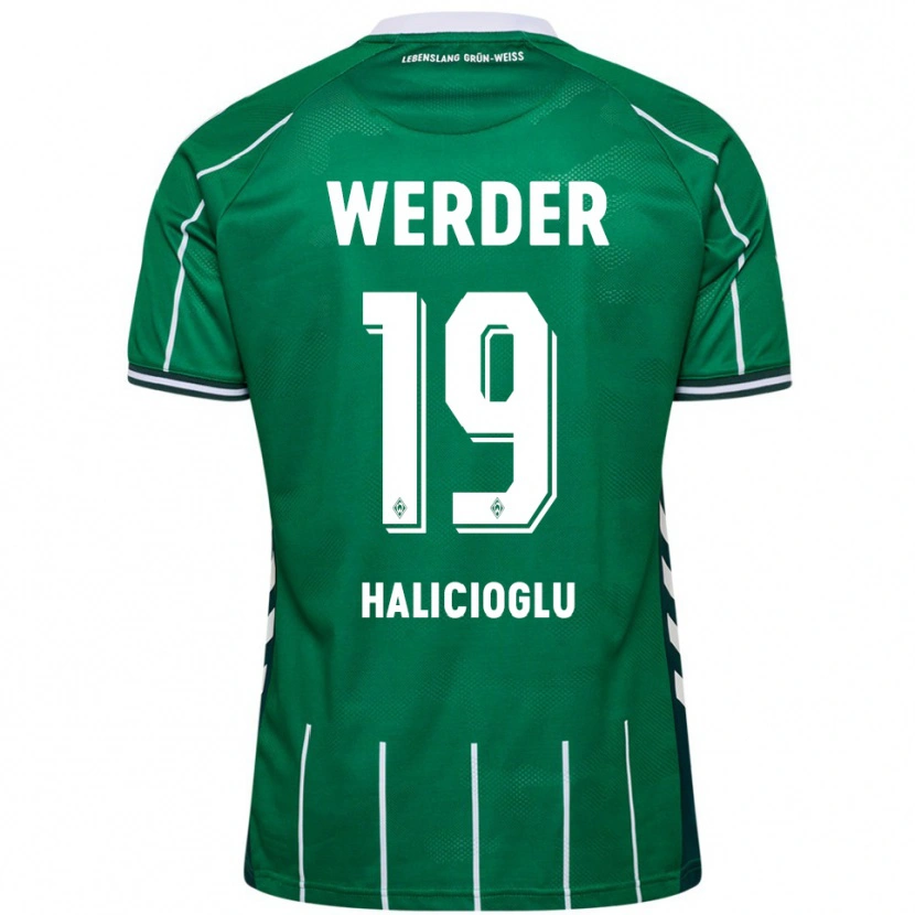 DanxenレディースArda Halicioglu#19グリーン ホワイトホームシャツ2025/26ジャージーユニフォーム