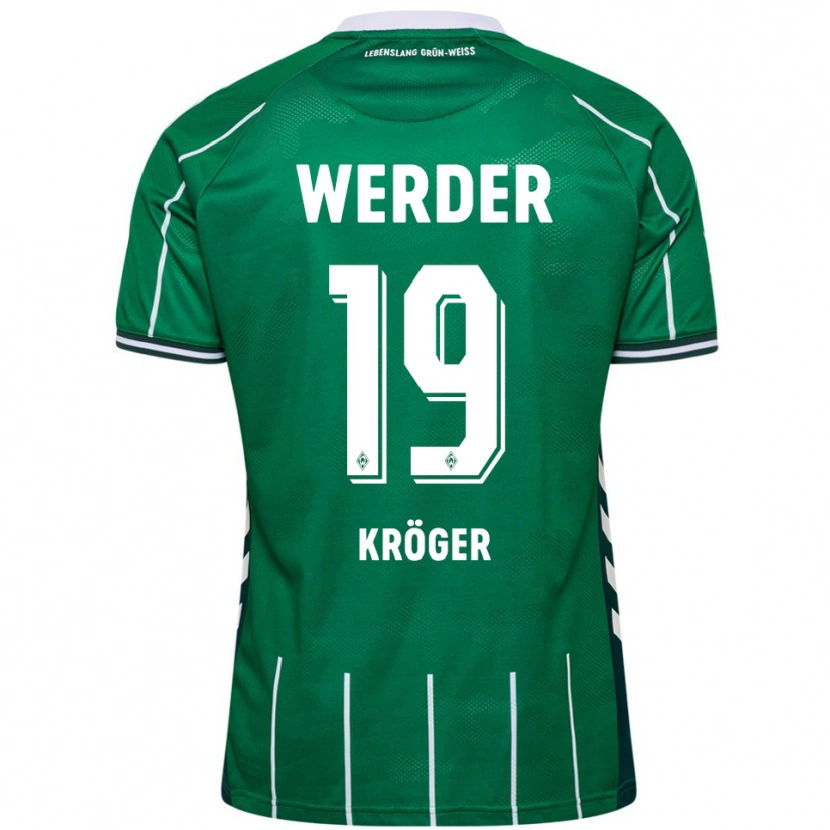 DanxenレディースMoritz Kröger#19グリーン ホワイトホームシャツ2025/26ジャージーユニフォーム