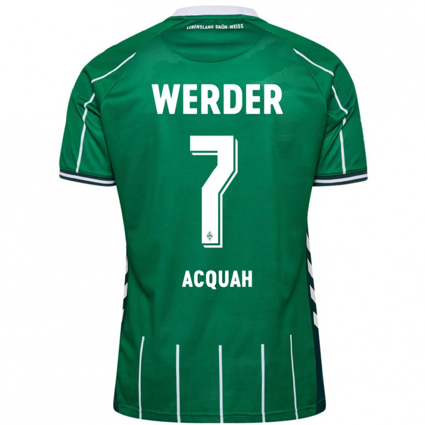 DanxenレディースJoseph Shadrach Acheampong Acquah#7グリーン ホワイトホームシャツ2025/26ジャージーユニフォーム